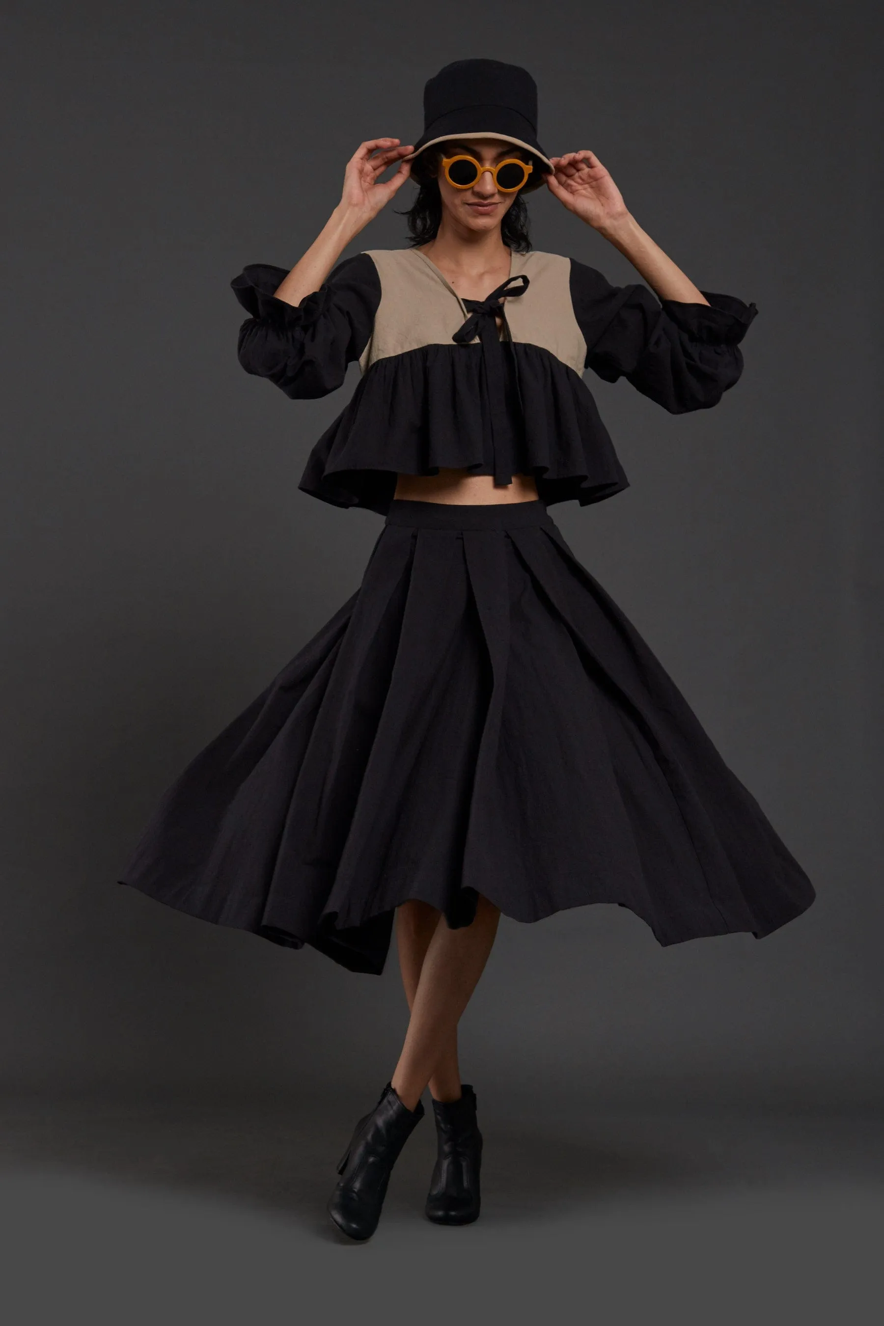 Black Pleated Skirt