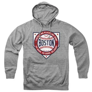 Boston There's No Place Like Home Baseball Hoodie: XL / Gray/Chowdaheadz