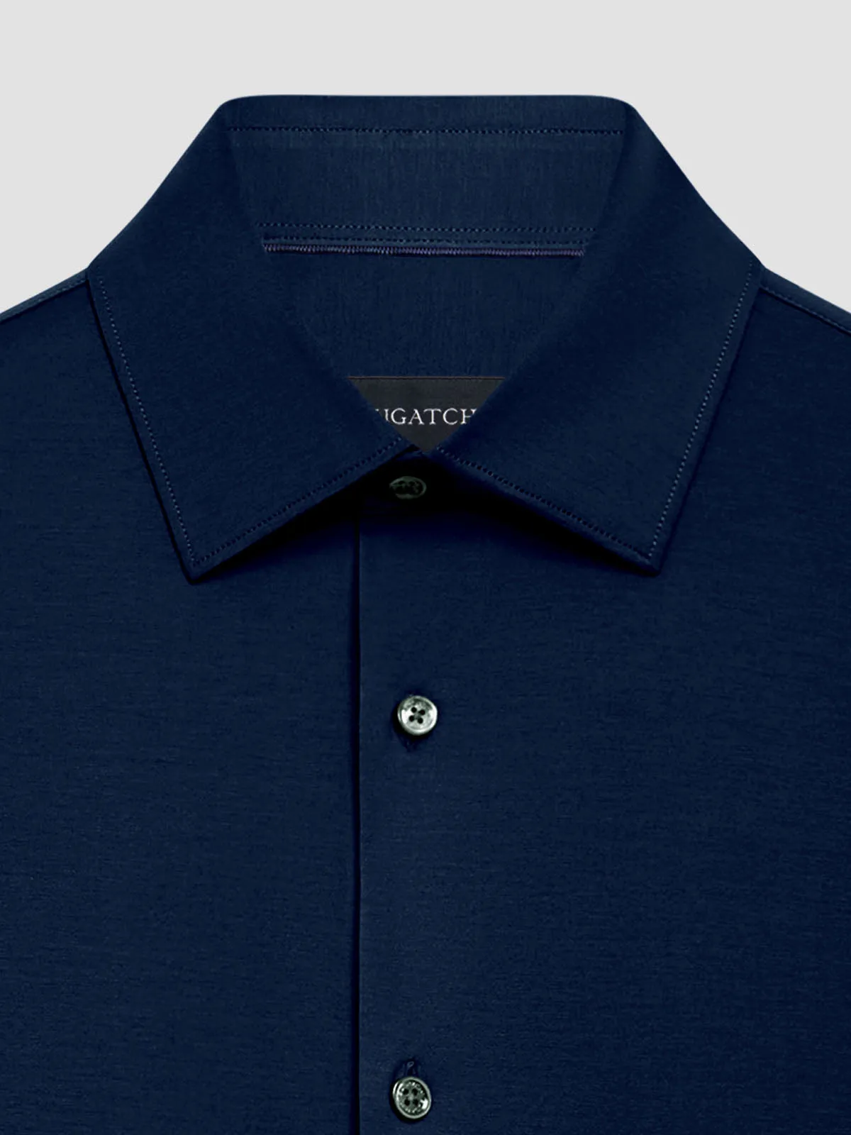 Bugatchi Ooohcotton Solid Sport Shirt - Navy