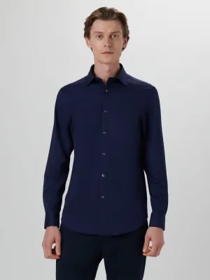 Bugatchi Ooohcotton Solid Sport Shirt - Navy