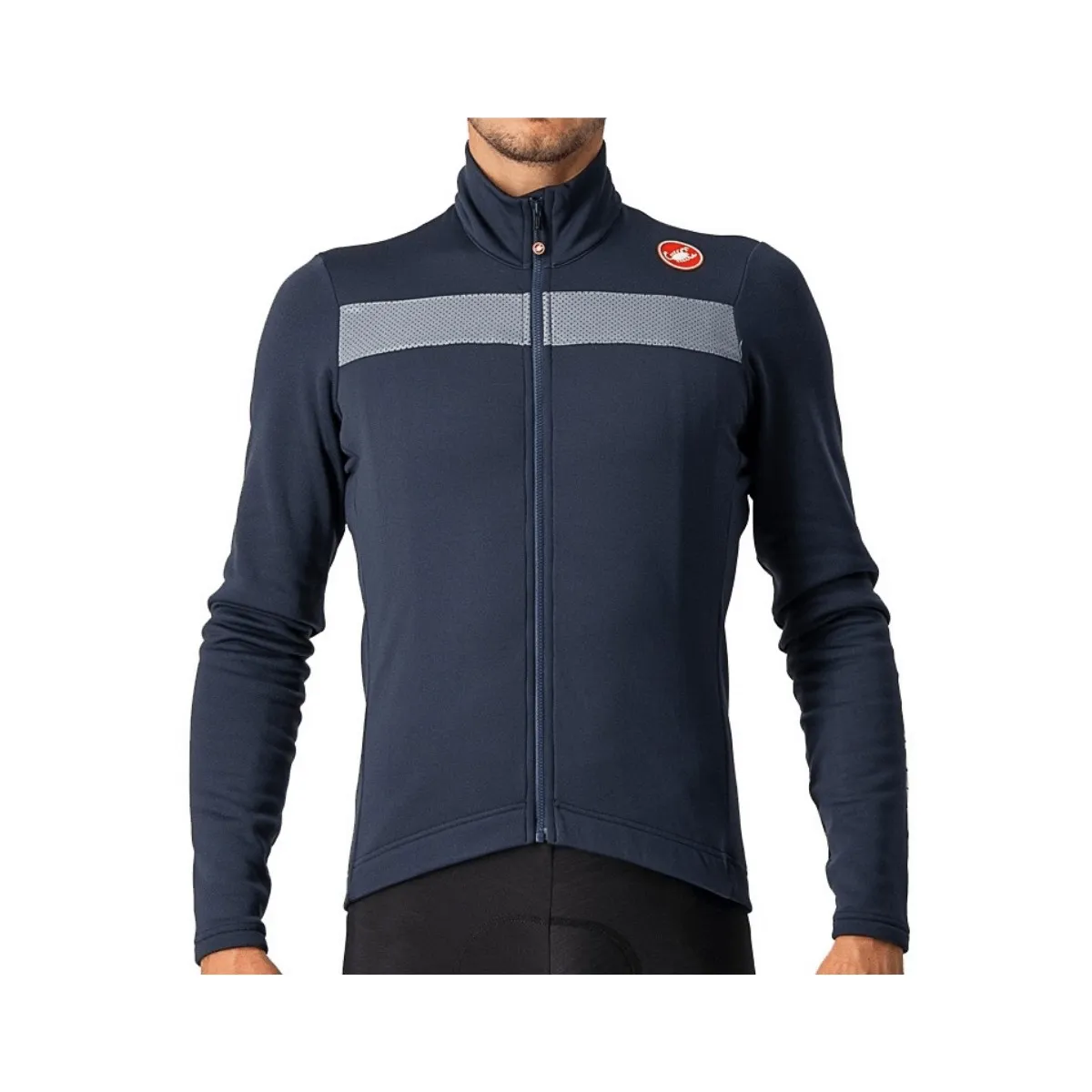 Castelli Puro 3 FZ Long Sleeve Jersey Blue