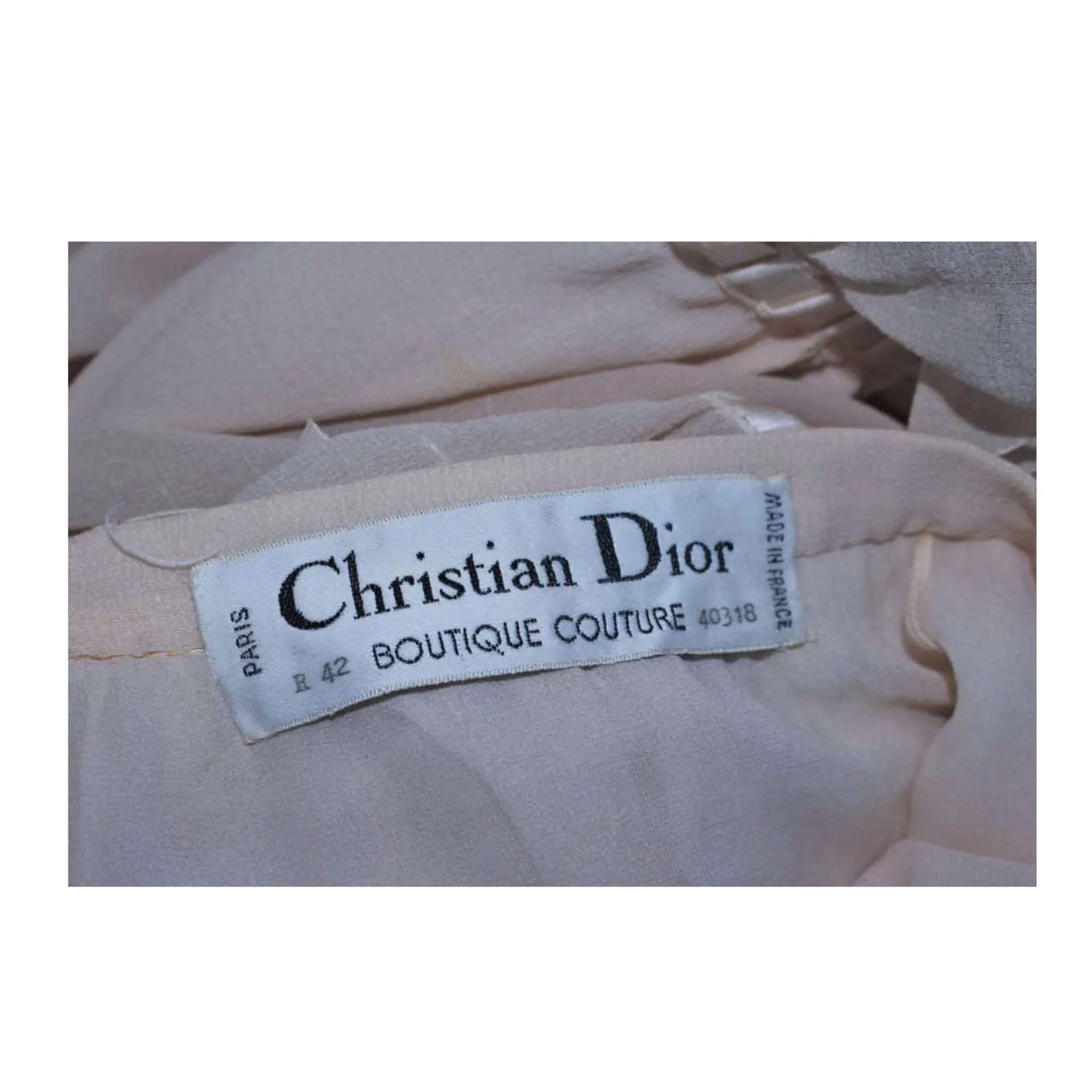 CHRISTIAN DIOR Silk Chiffon Skirt & Blouse Set Size 2