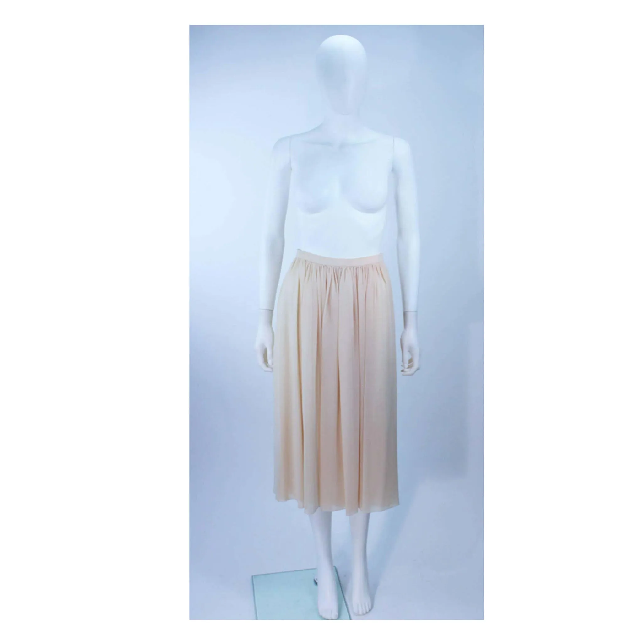 CHRISTIAN DIOR Silk Chiffon Skirt & Blouse Set Size 2