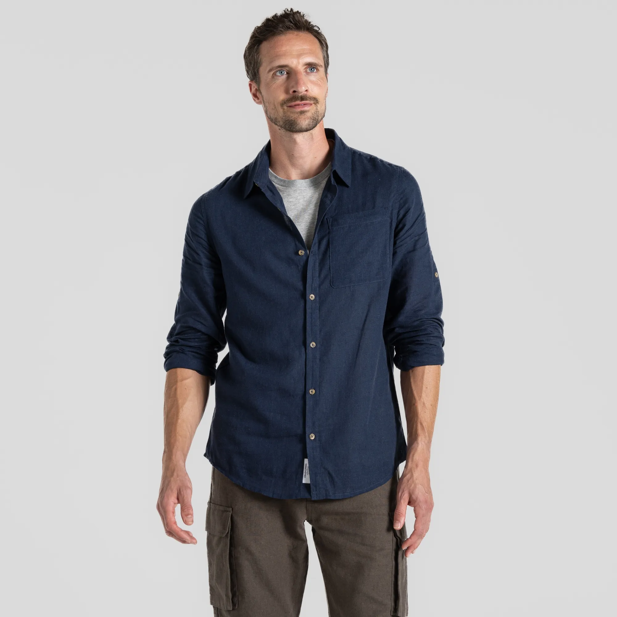 Craghoppers Men&#x27;s Alexis Long Sleeved Shirt Blue Navy | Buy Craghoppers Men&#x27;s Alexis Long Sleeved Shirt Blue Navy here | Outnorth