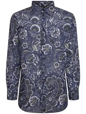 Etro   Printed cotton long sleeve shirt 