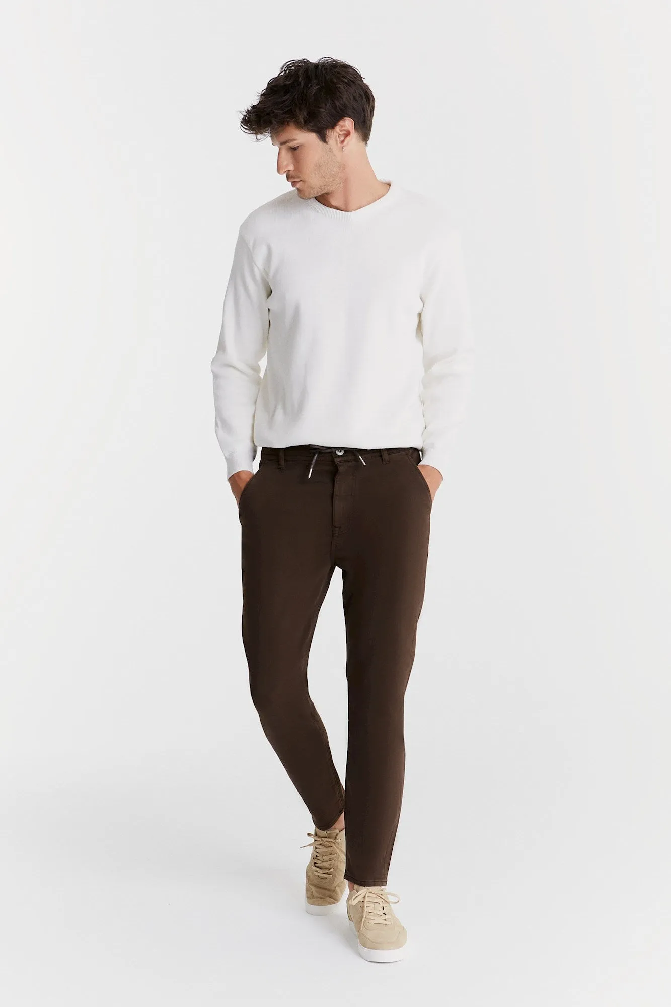 Felix Jogger Chino Pants Brown