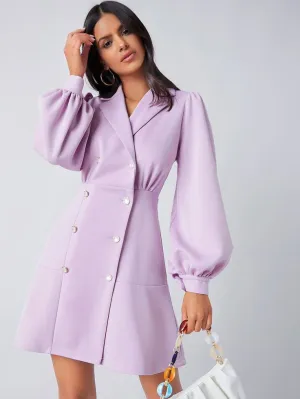 Formal Lavender Business Suit Coat Dress