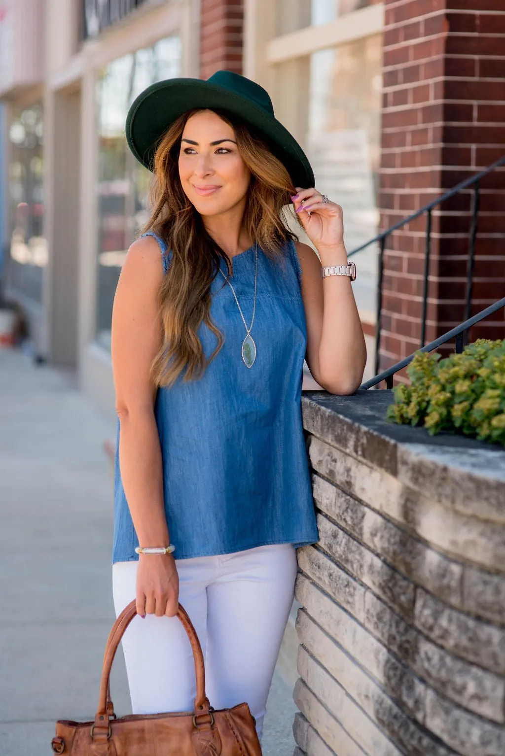 Frayed Trim Slit Tank