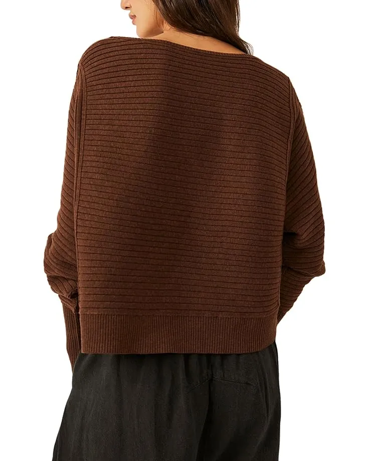 Free People Sublime Pullover Sweater - Chocolate Lava