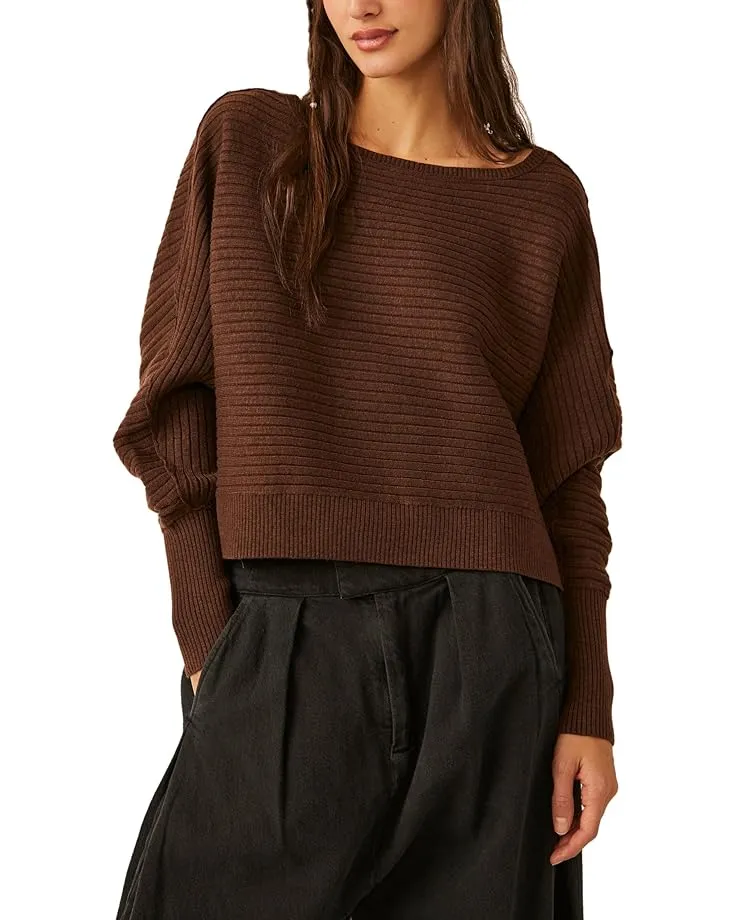 Free People Sublime Pullover Sweater - Chocolate Lava