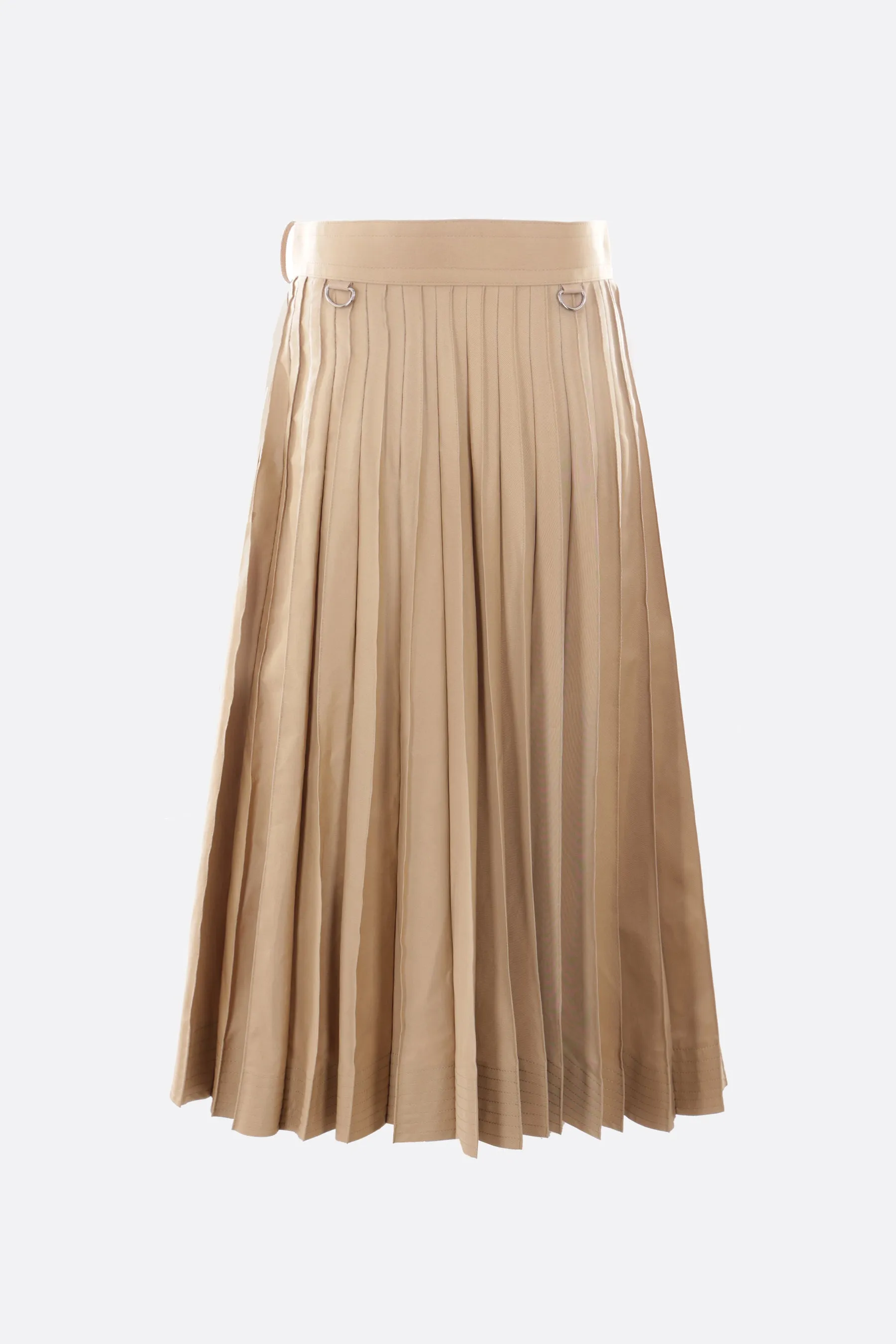 gabardine pleated skirt