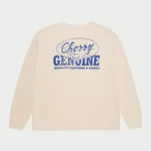 Genuine Boxy Thermal Long Sleeve (Natural/Blue)