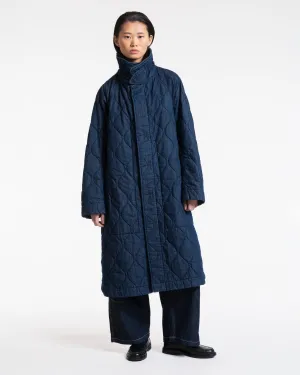 G.o.D Army Trench Quilted Denim Indigo