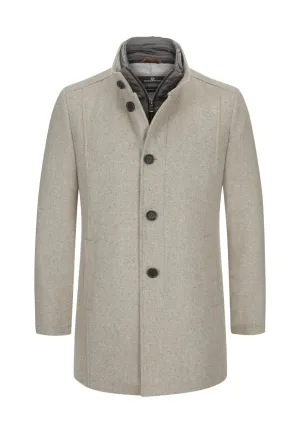 Havana Oatmeal Hybrid Wool Coat  - Milestone