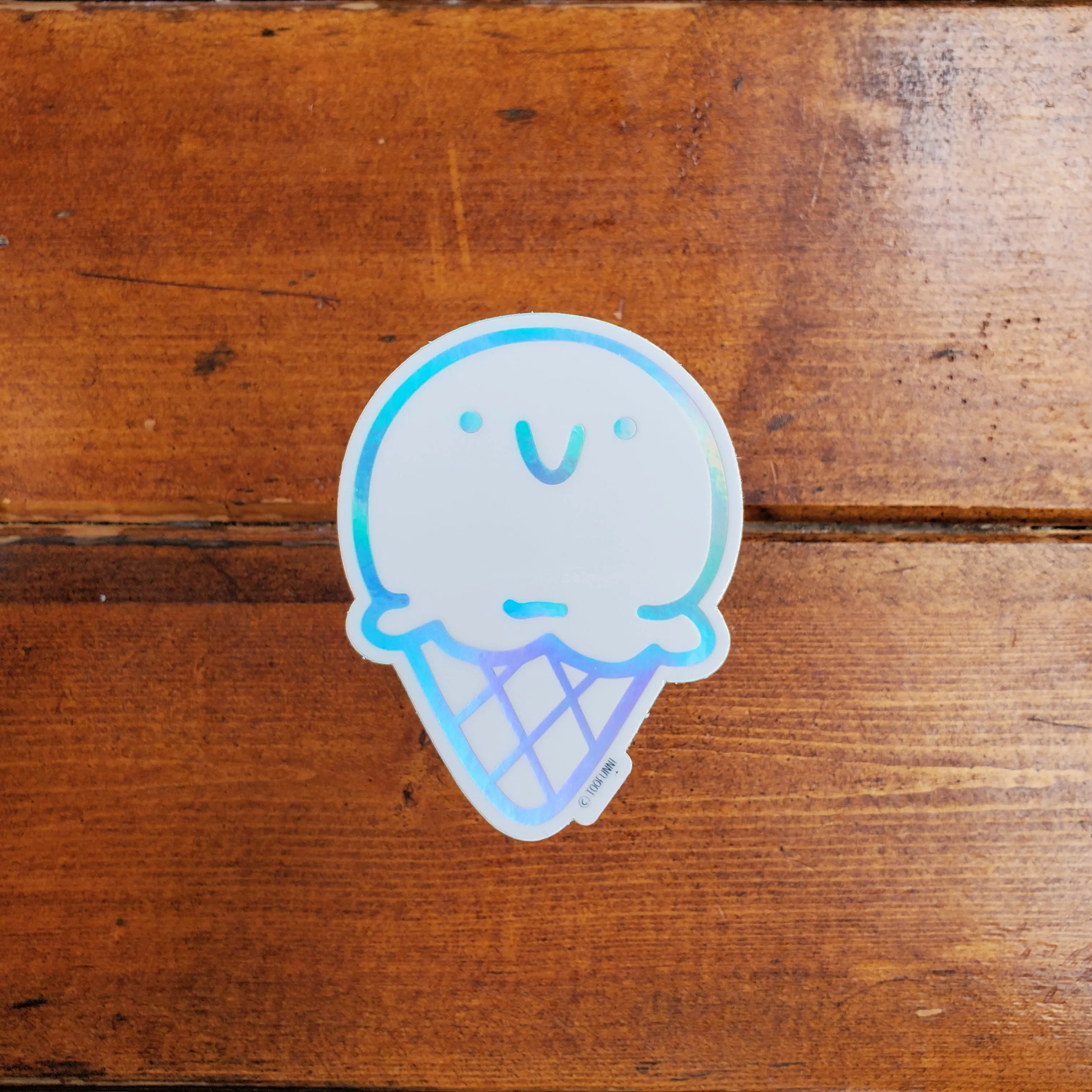 ICE CREAM - Holographic Vinyl Sticker