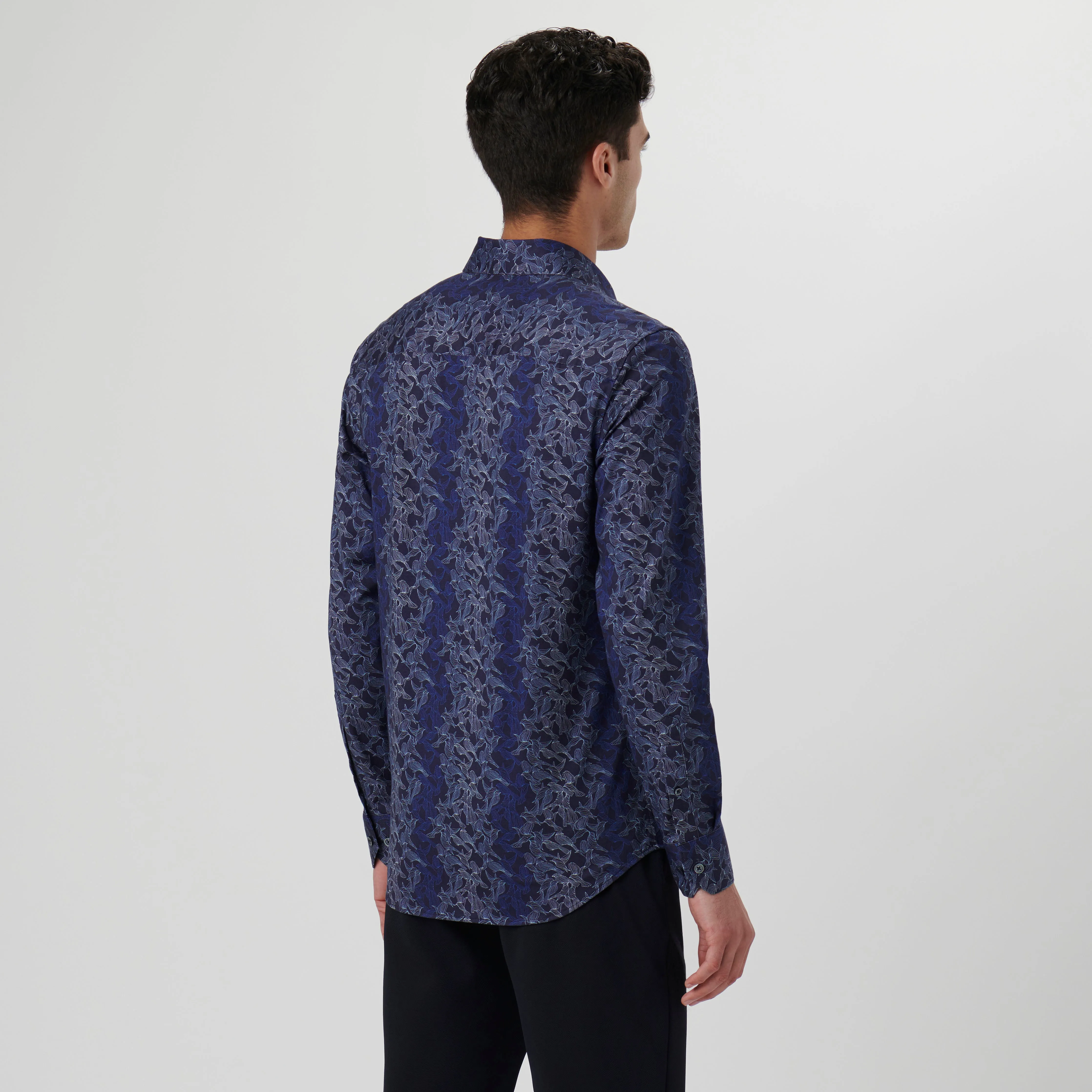 James Abstract Bird Print OoohCotton Shirt