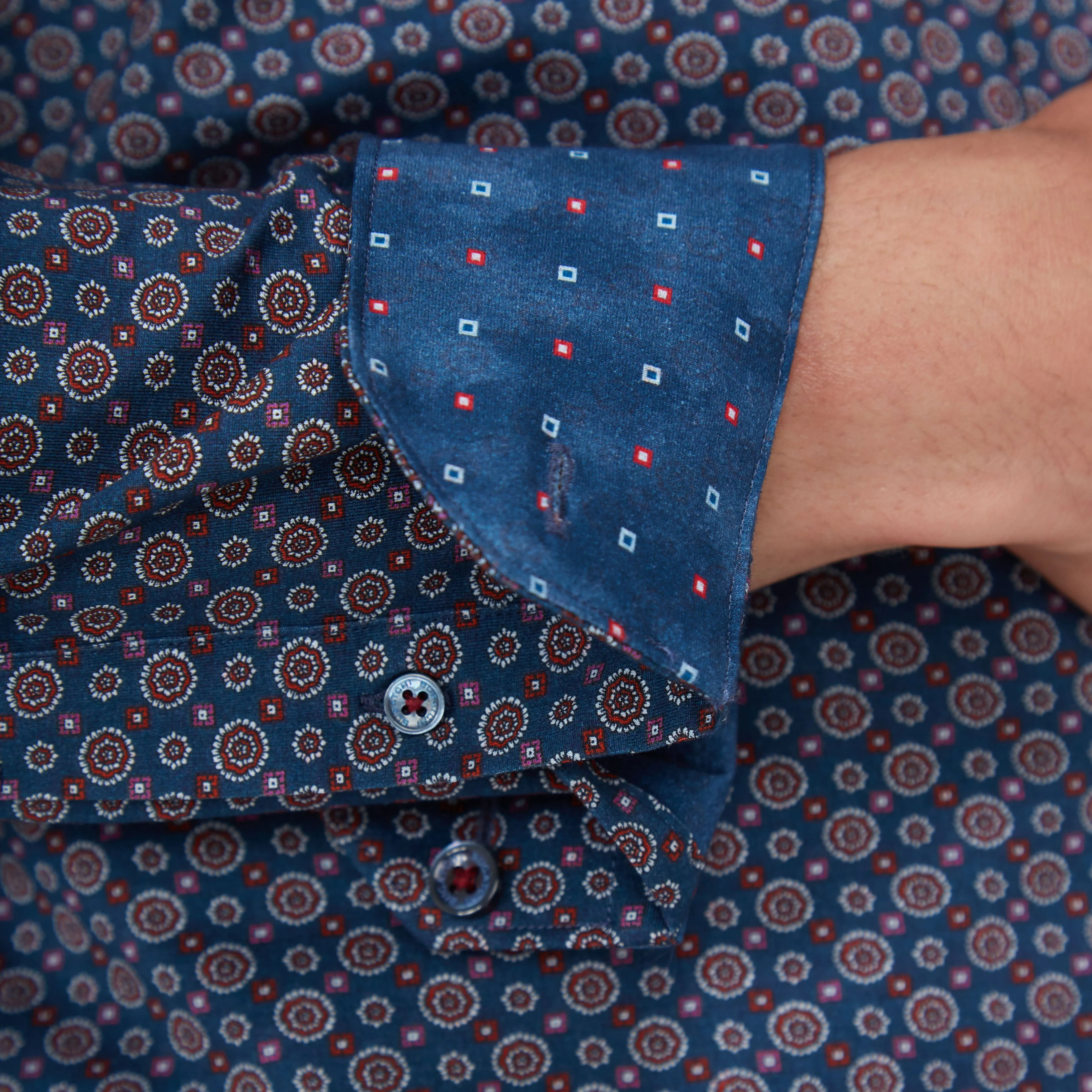 Jimmy Double Sided Medallion/Geometric OoohCotton Shirt