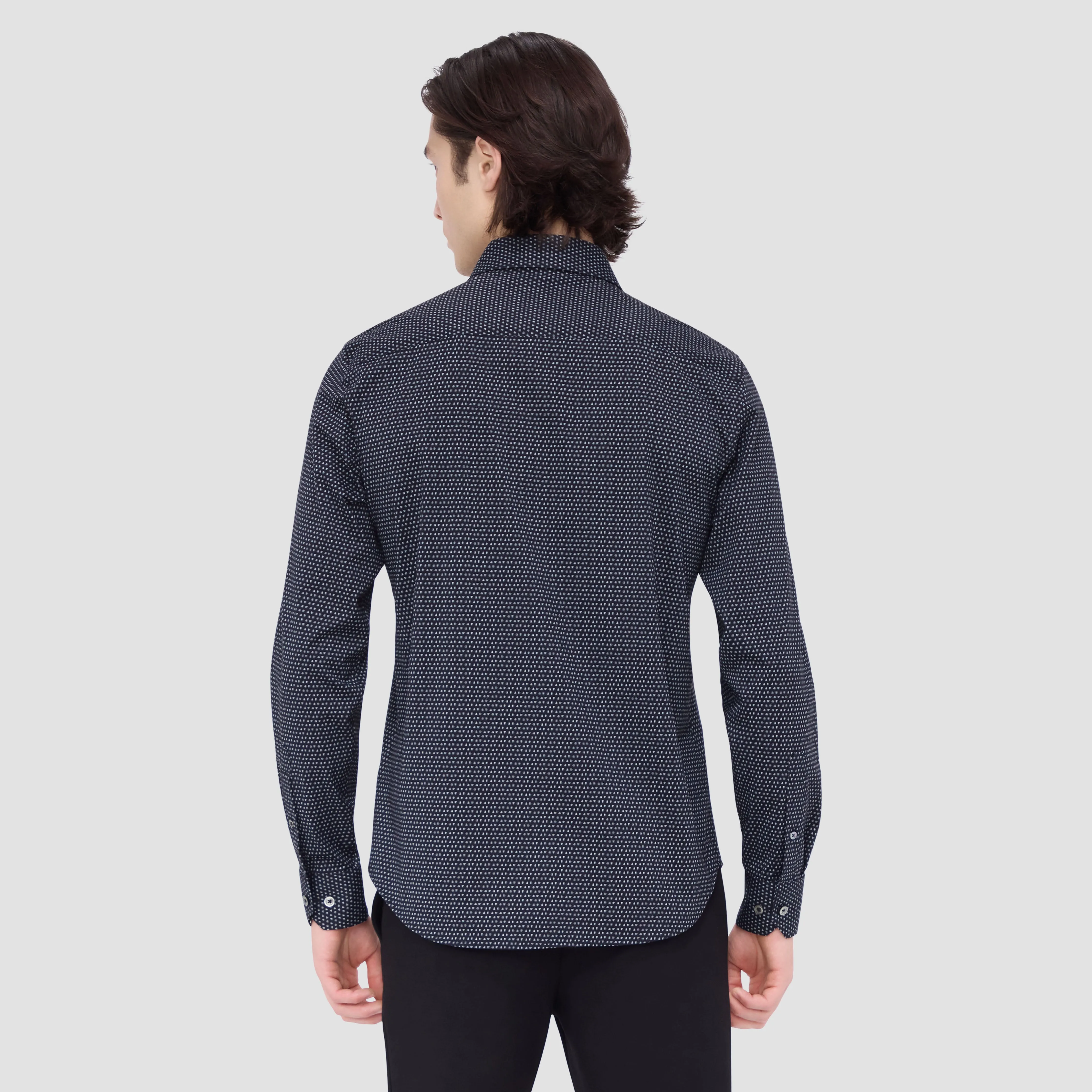 Jimmy Double Sided Micro Geometric/Solid OoohCotton Shirt