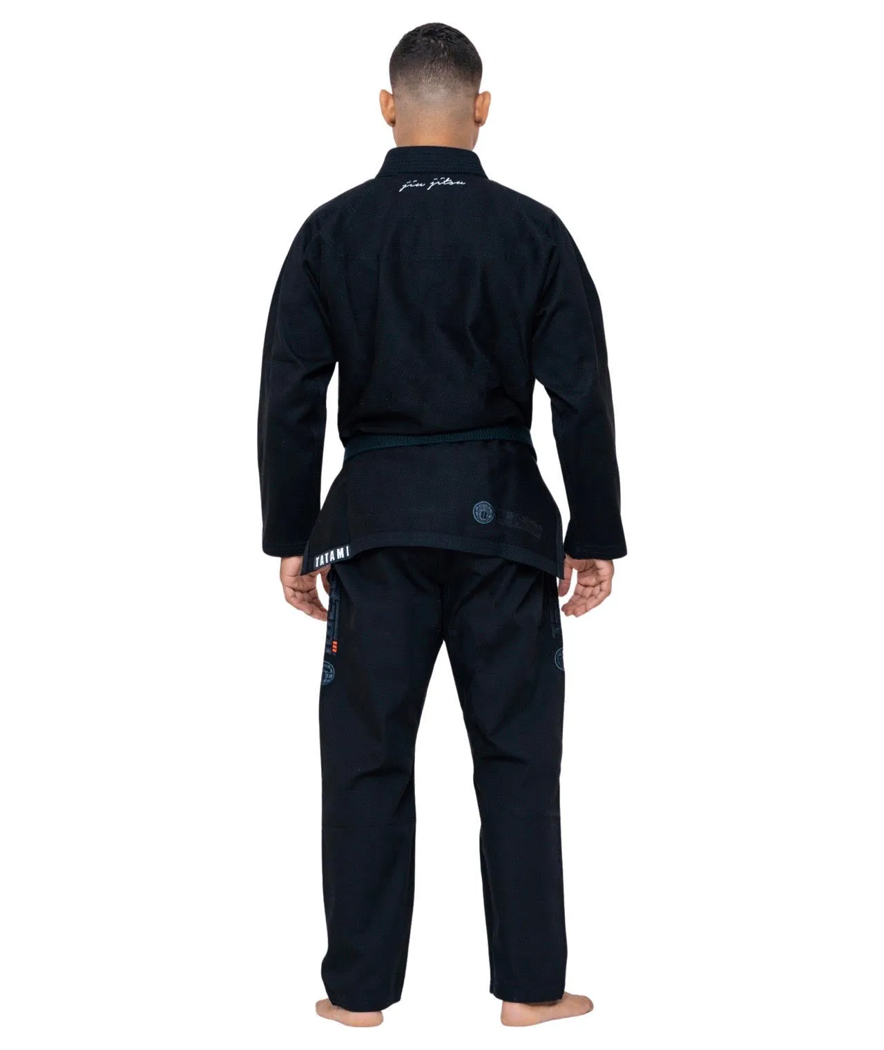 Kimono Brazilian Jiu Jitsu TATAMI Elements Superlite Gi - Negru (Centura Alba Inclusa)