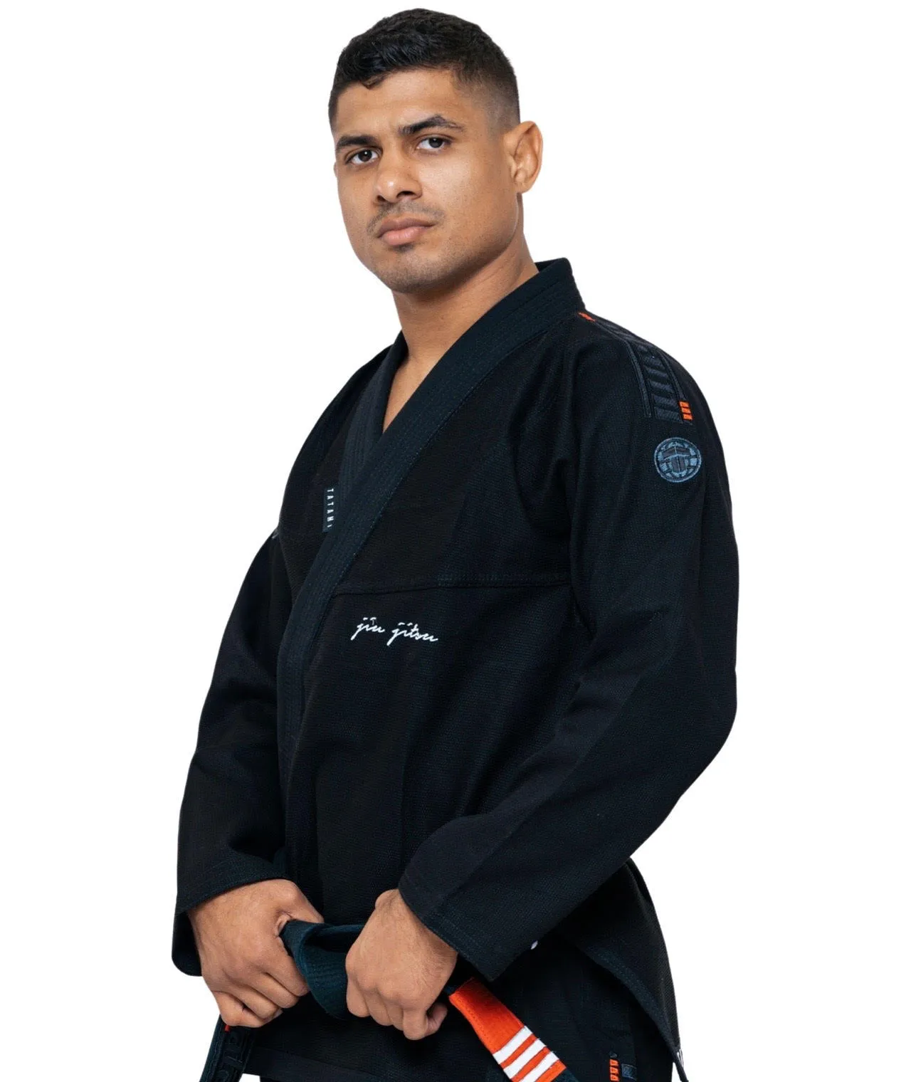 Kimono Brazilian Jiu Jitsu TATAMI Elements Superlite Gi - Negru (Centura Alba Inclusa)