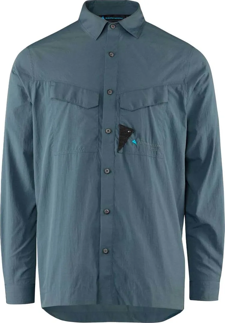 Klättermusen Men&#x27;s Syn Long Sleeve Shirt Thistle Blue | Buy Klättermusen Men&#x27;s Syn Long Sleeve Shirt Thistle Blue here | Outnorth