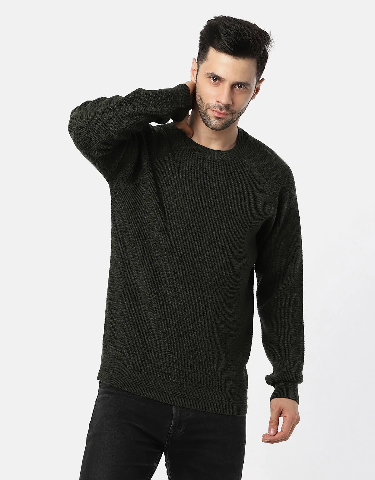 Knitted T-Neck Sweater For Men