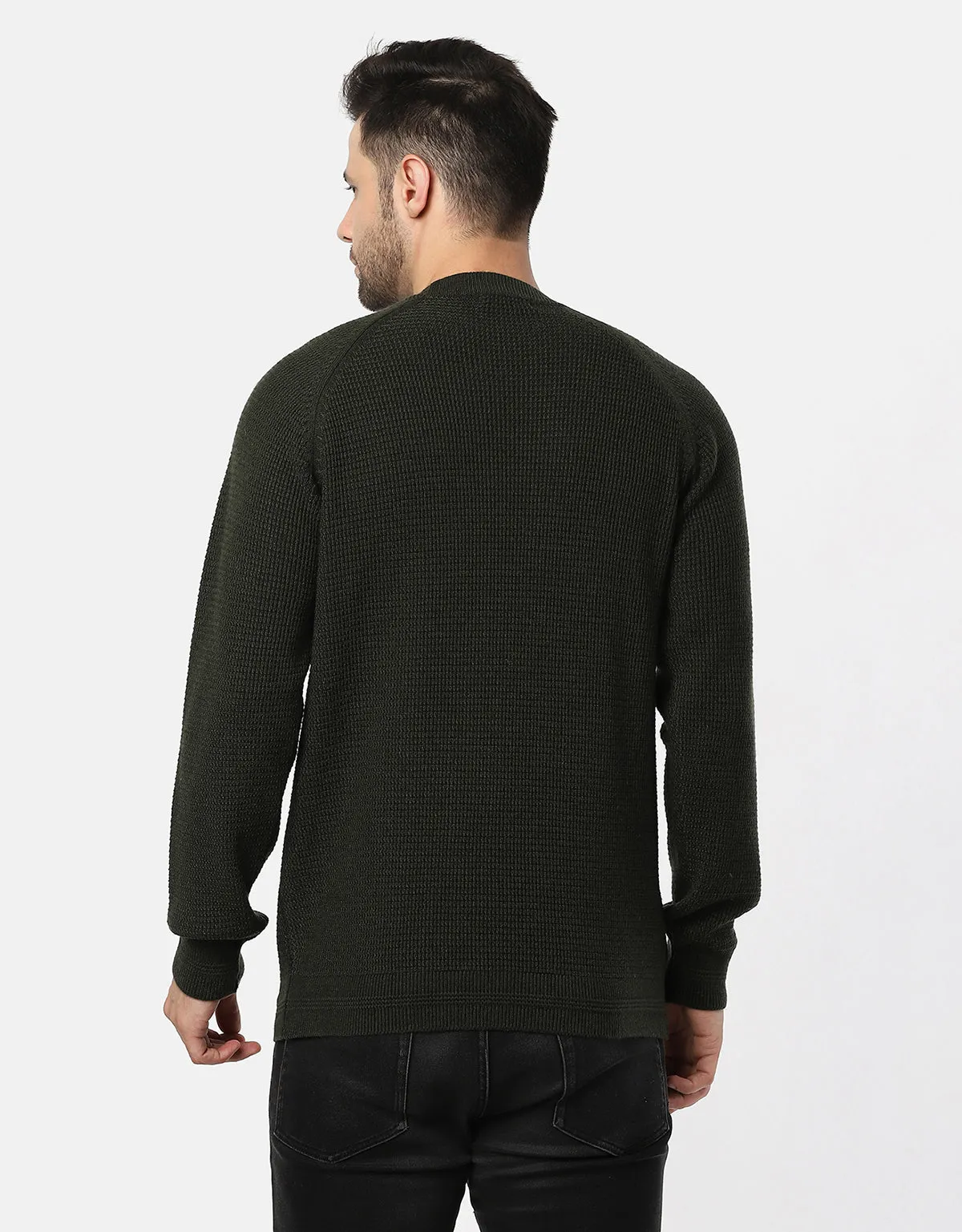 Knitted T-Neck Sweater For Men