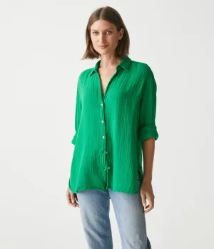 Leo Button Down Top - Field