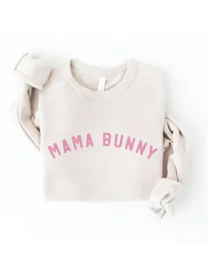 Mama Bunny Arch Women's Graphic Fleece Sweatshirt, Heather Dust