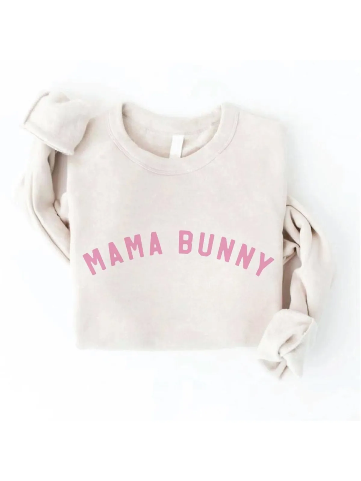 Mama Bunny Arch Women's Graphic Fleece Sweatshirt, Heather Dust