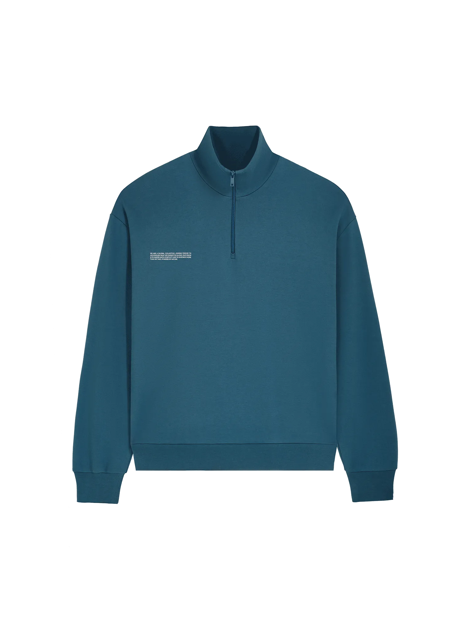 Mens Double Jersey Half Zip Sweatshirt—storm blue