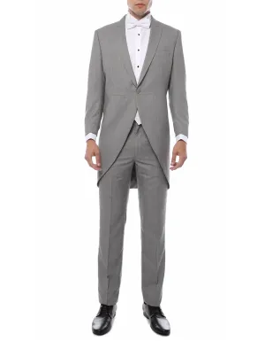 Mens Traditional Wedding Morning Jacket / Tuxedo in Light Grey