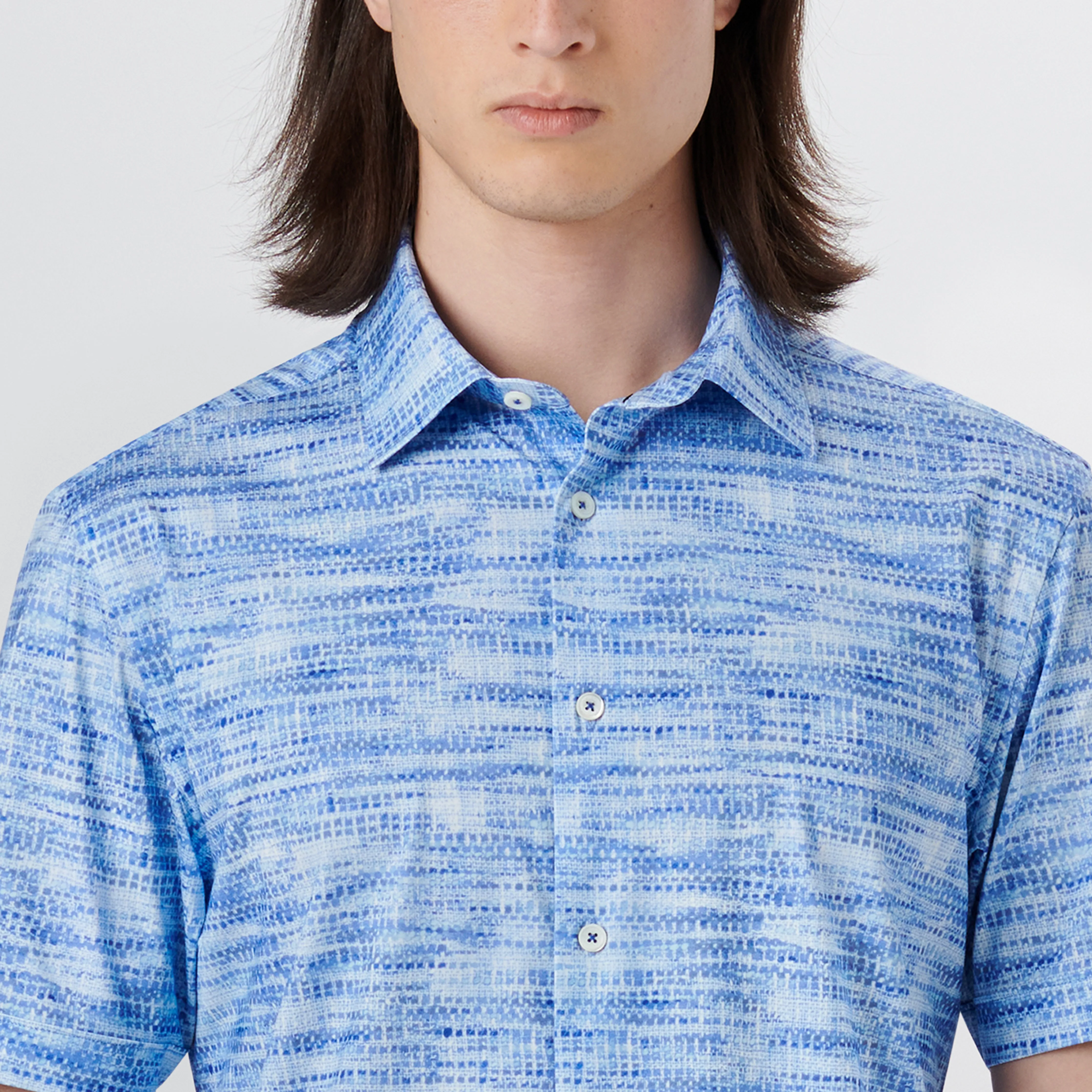 MILES Abstract Print OoohCotton Short Sleeve Shirt