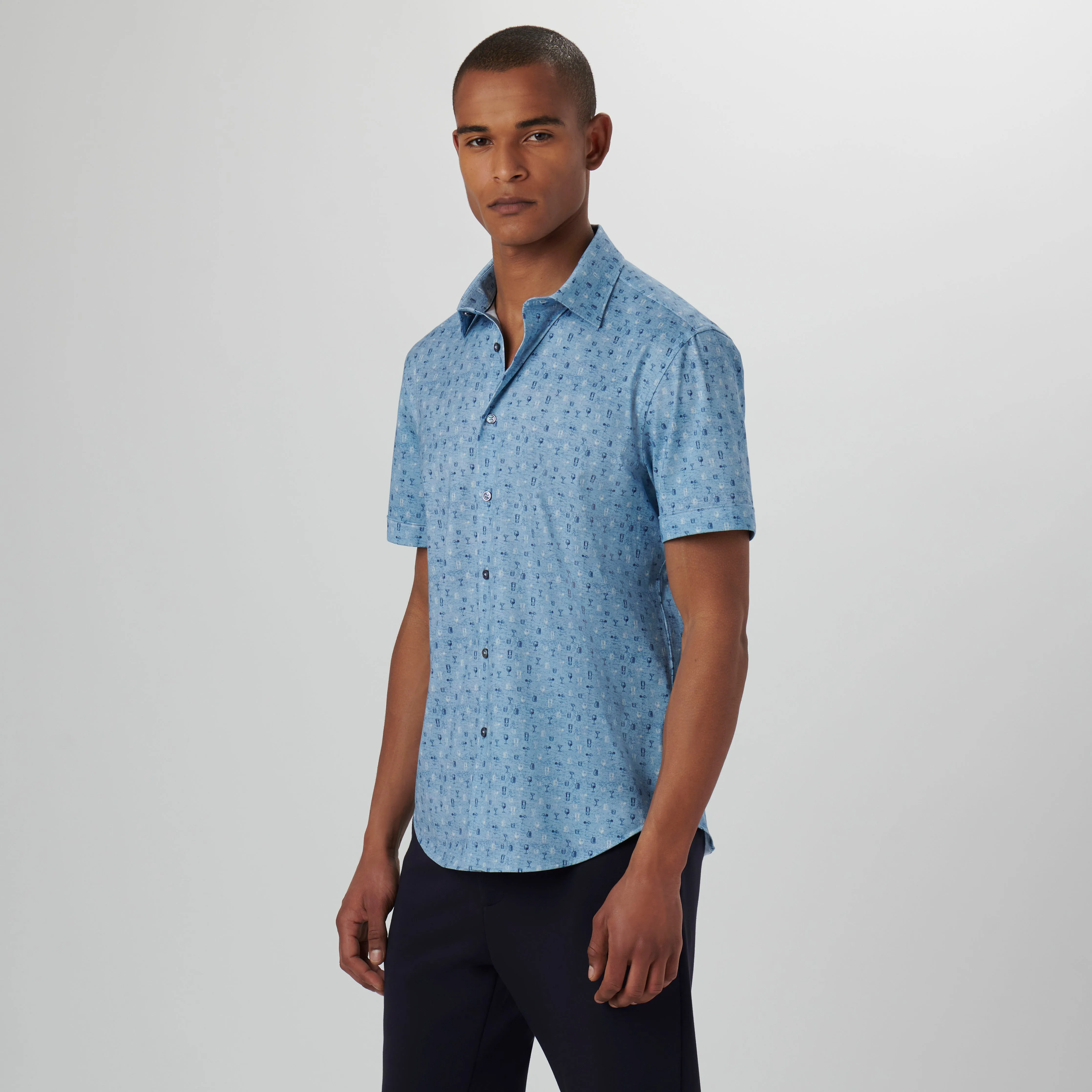 Miles Bar Drinks OoohCotton Short Sleeve Shirt