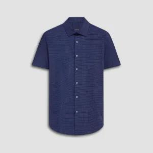 Miles Chalk Stripe Print OoohCotton Short Sleeve Shirt