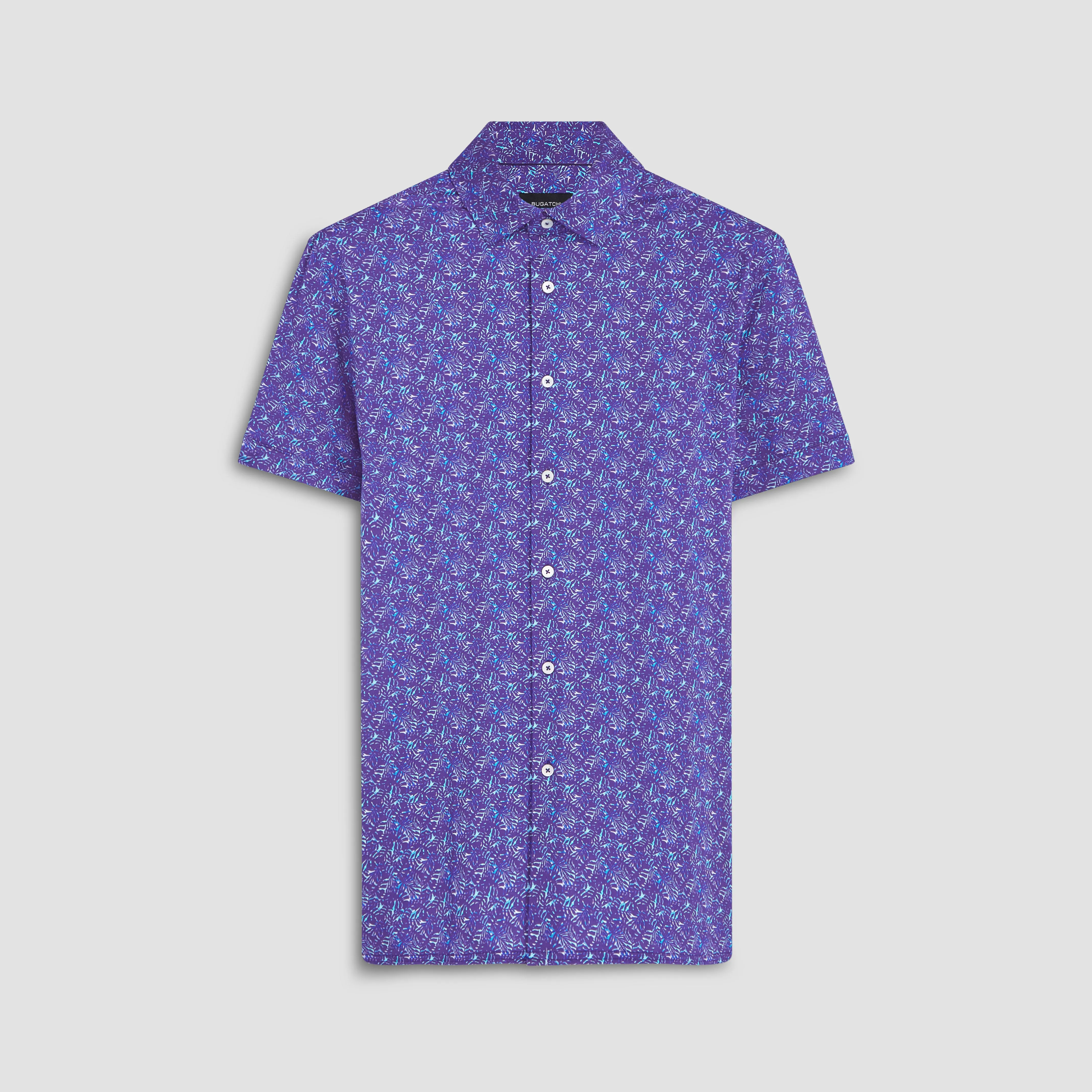 Milo Leaf Print OoohCotton Short Sleeve Shirt