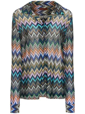 Missoni   Chevron viscose long sleeve shirt 