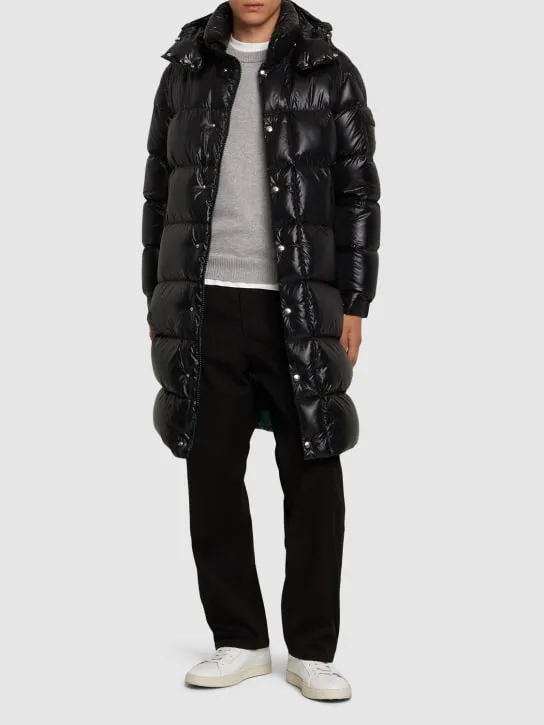 Moncler   Hanoverian long nylon down jacket 