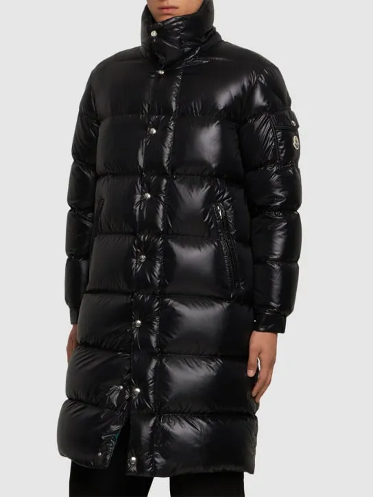 Moncler   Hanoverian long nylon down jacket 