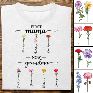 Mother - First Mom Now Grandma - Personalized T-shirt