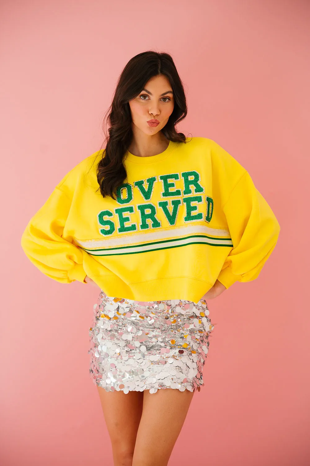 OVER SERVED YELLOW PULLOVER