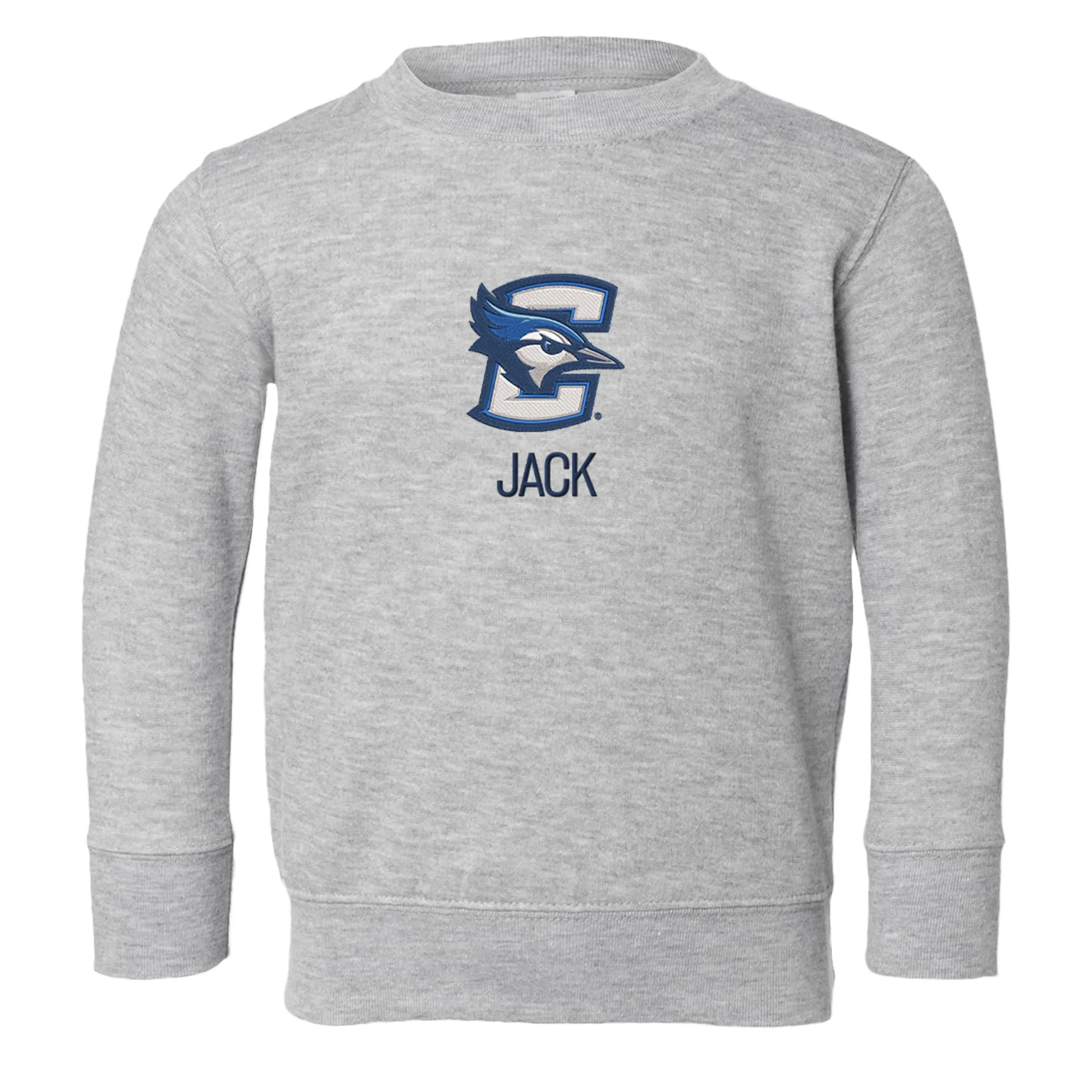 Personalized Creighton Bluejays Toddler Crewneck Sweatshirt