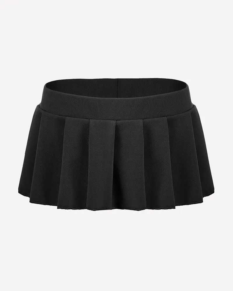 Pleated Ruffle Mini Skirt for Schoolgirl