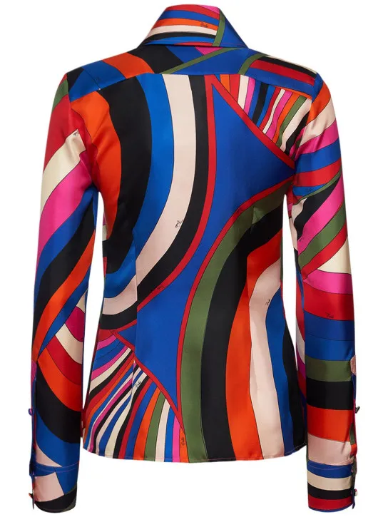 Pucci   Printed silk long sleeve shirt 