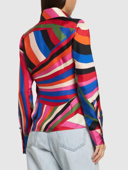 Pucci   Printed silk long sleeve shirt 