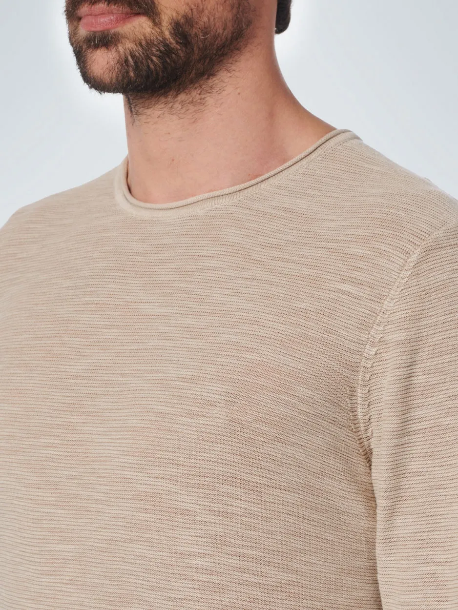 Pullover Crewneck Relief Garment Dyed   Stone Washed | Sand