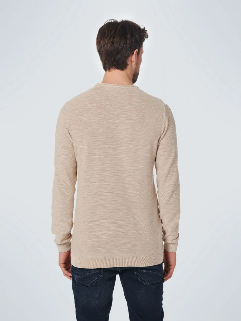 Pullover Crewneck Relief Garment Dyed   Stone Washed | Sand