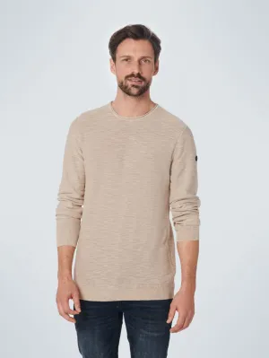 Pullover Crewneck Relief Garment Dyed   Stone Washed | Sand