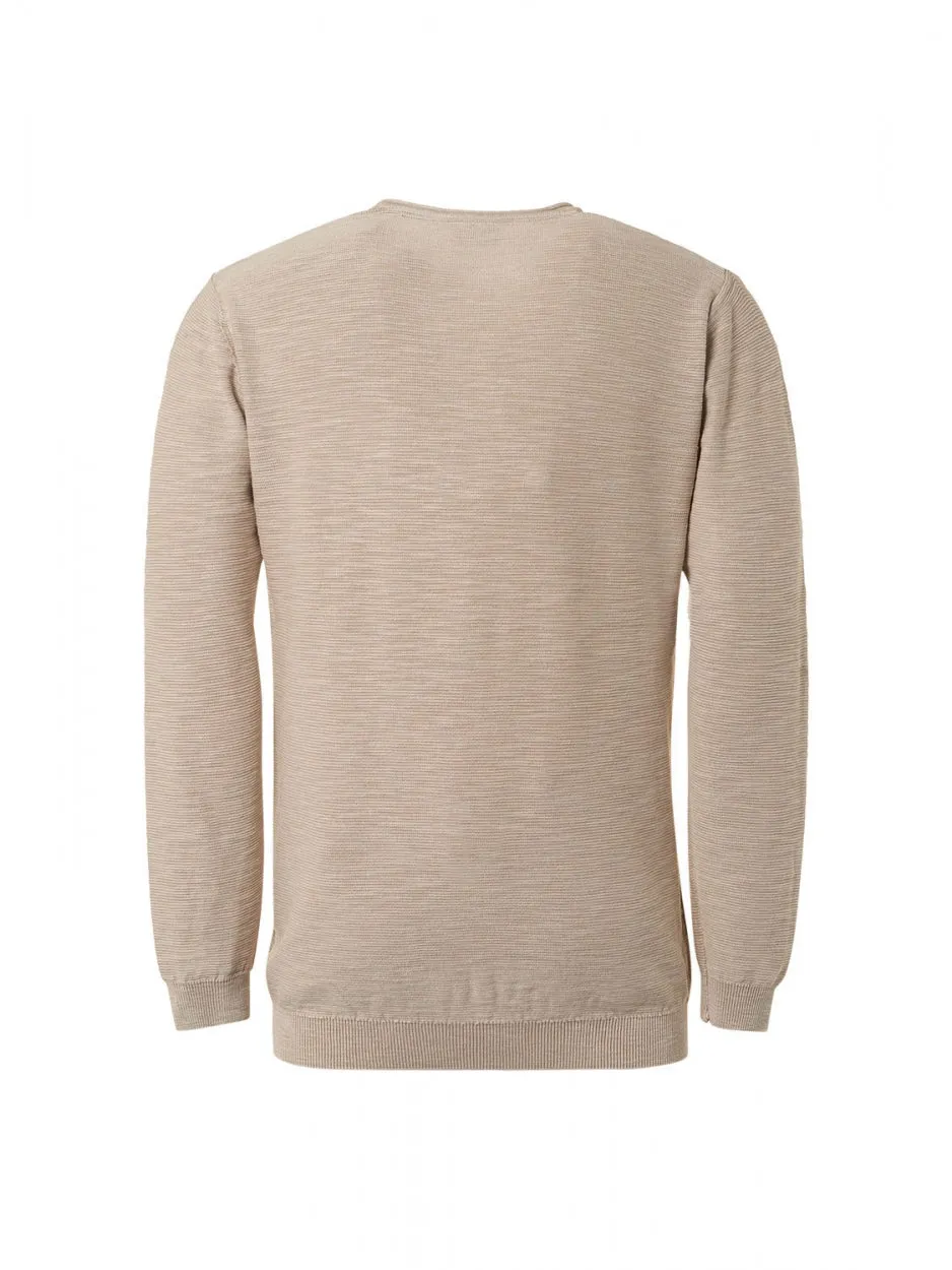 Pullover Crewneck Relief Garment Dyed   Stone Washed | Sand