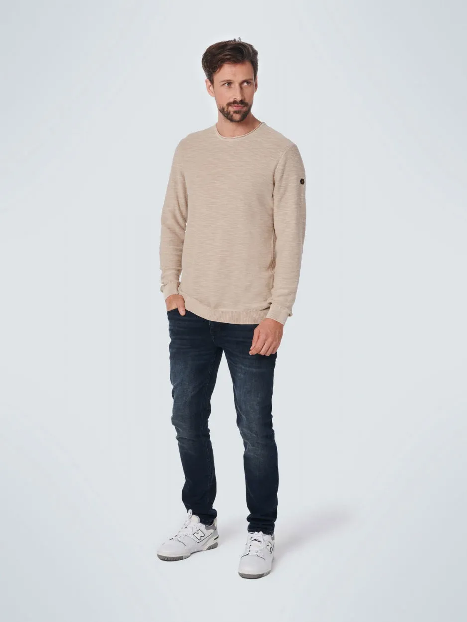 Pullover Crewneck Relief Garment Dyed   Stone Washed | Sand